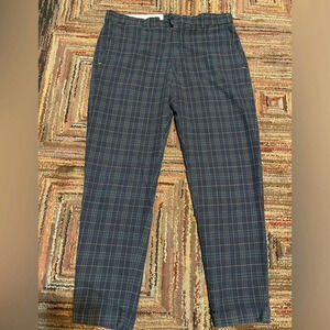 Zara  Women's Suit Trousers Gray Check Dress Pants Size 3